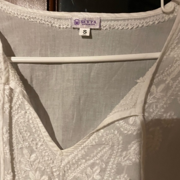 White Embroidered long sleeve shirt - Picture 4 of 4